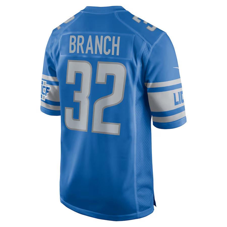 Elroe D.Lions #32 Brian Branch Player Blue Replica Game Stitched Jerseys