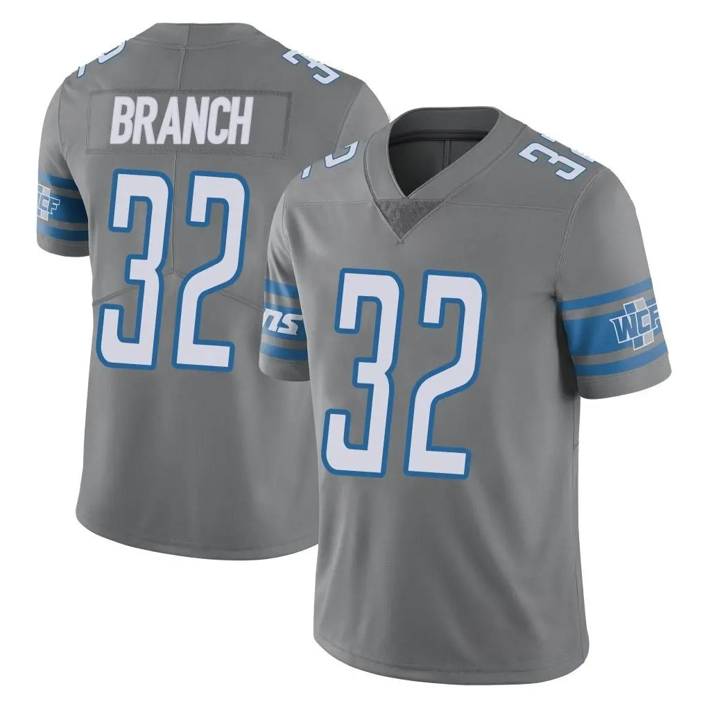 Elroe D.Lions #32 Brian Branch Player Gray Vapor Untouchable Limited Home Game Stitched Jerseys