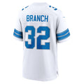 Elroe D.Lions #32 Brian Branch Player White Home Game Stitched Jerseys