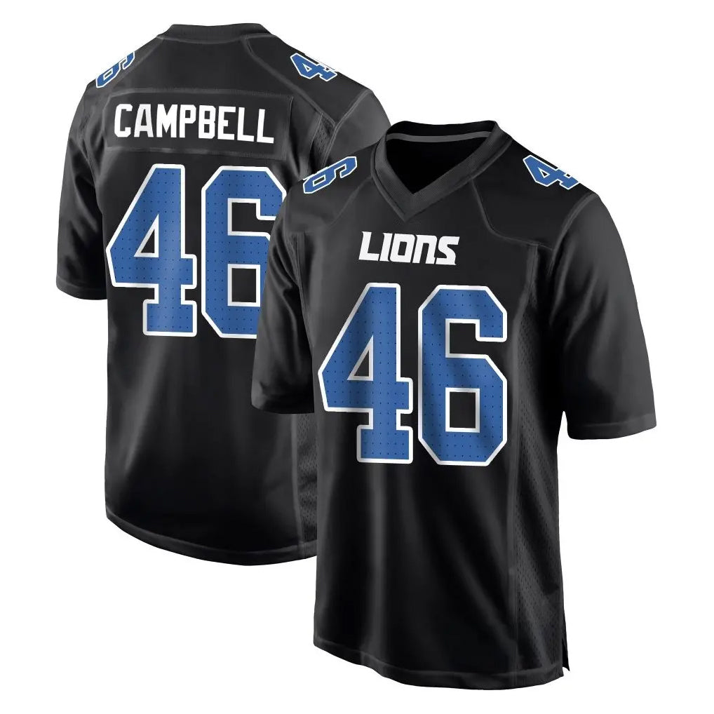 Elroe D.Lions #46 Jack Campbell Player Black Fashion Home Game Stitched Jerseys