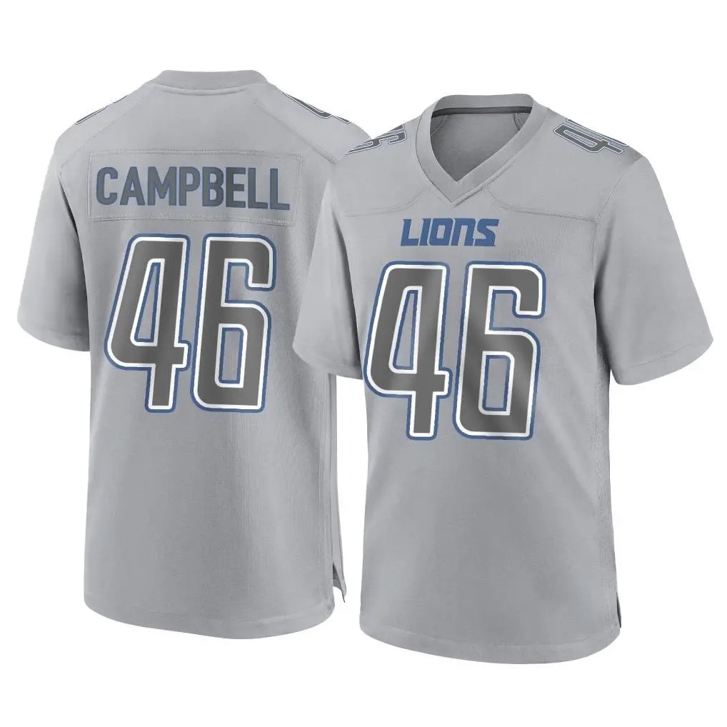 Elroe D.Lions #46 Jack Campbell Player Gray Atmosphere Fashion Home Game Stitched Jerseys