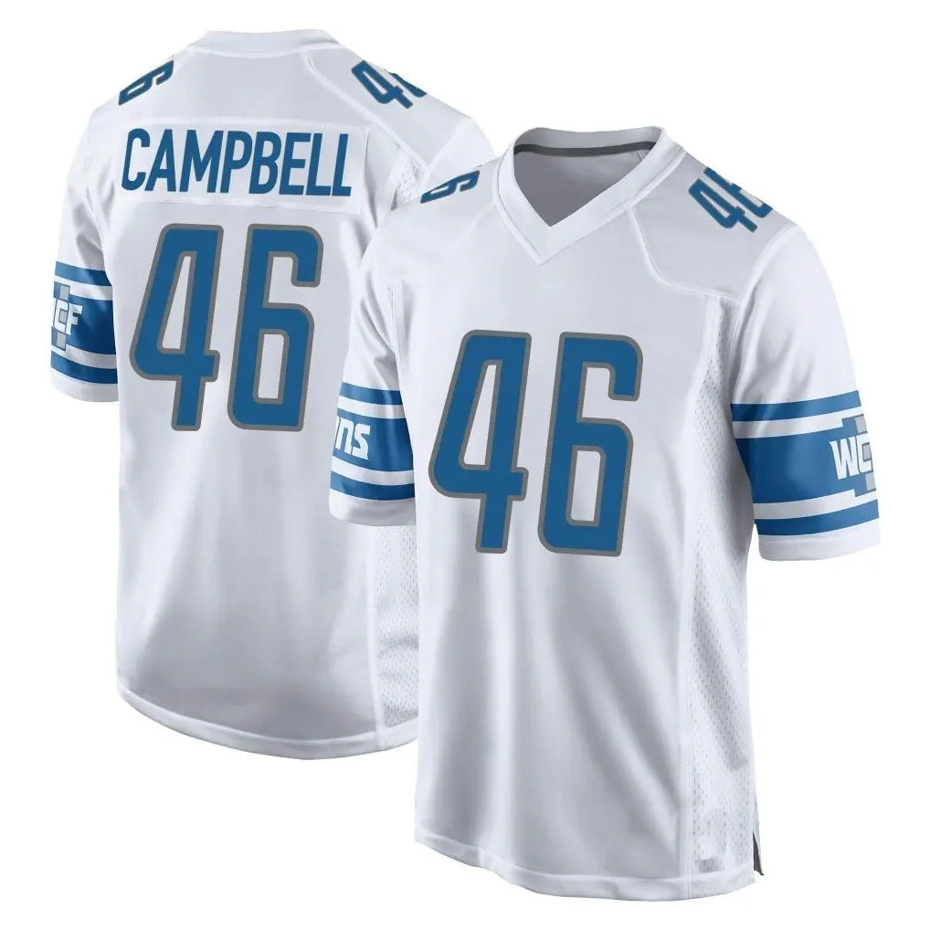 Elroe D.Lions #46 Jack Campbell Player White Home Game Stitched Jerseys