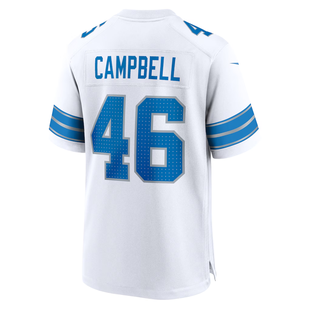 Elroe D.Lions #46 Jack Campbell White White Game Stitched Jerseys