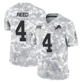 Elroe D.Lions #4 D.J. Reed Player Arctic Camo Salute To Service Limited Stitched Jerseys