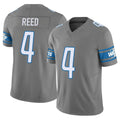 Elroe D.Lions #4 D.J. Reed Player Gray Vapor F.U.S.E. Limited Home Game Stitched Jerseys