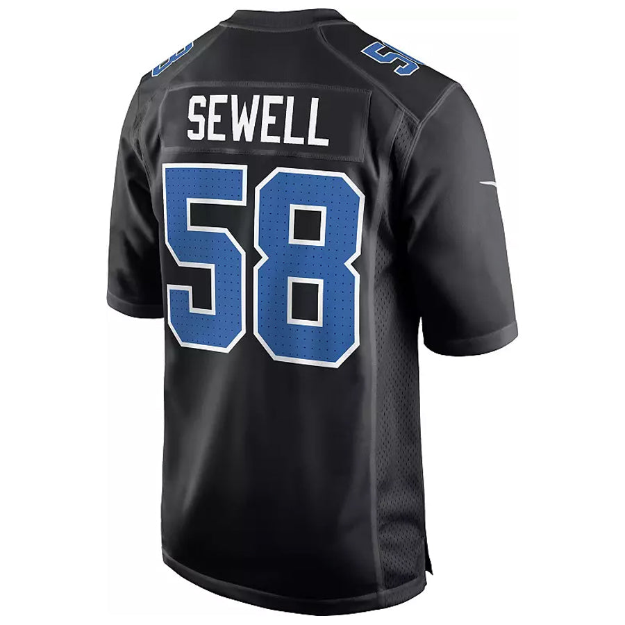 Elroe D.Lions #58 Penei Sewell Player Black Fashion Game Stitched Jerseys