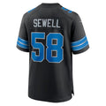 Elroe D.Lions #58 Penei Sewell Player Black Home Game Stitched Jerseys