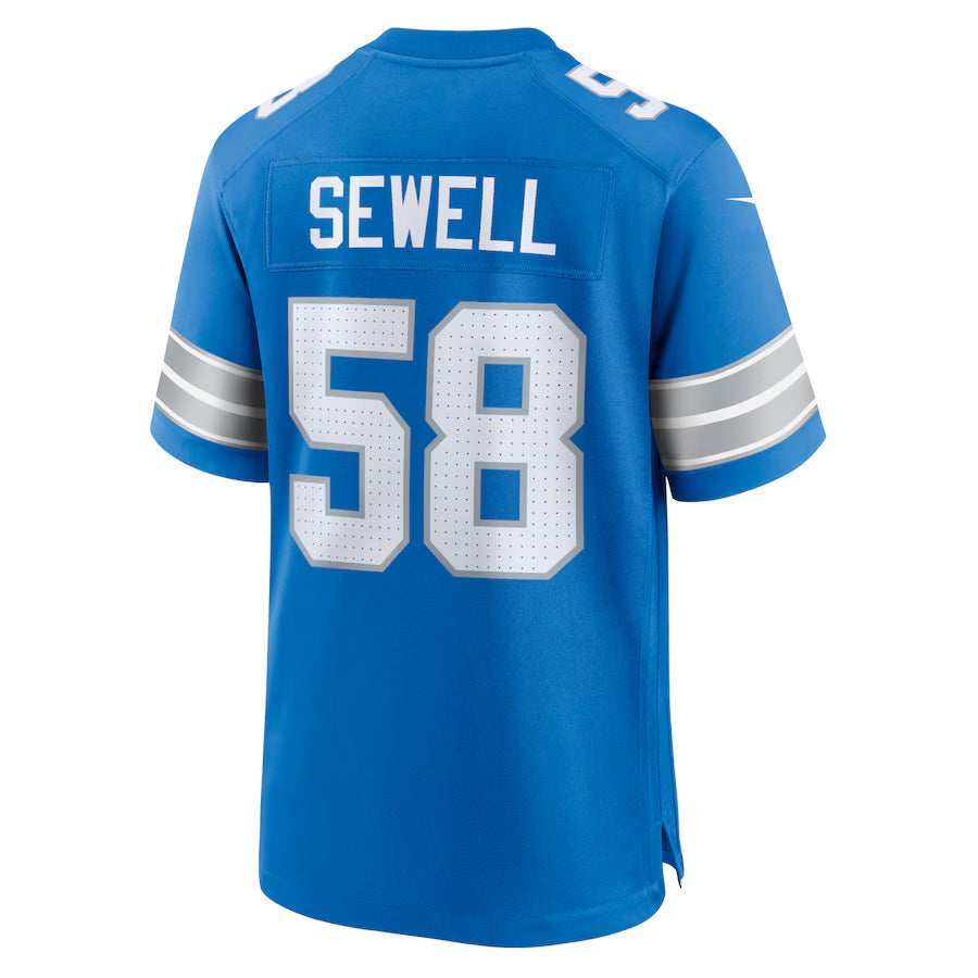 Elroe D.Lions #58 Penei Sewell Player Blue Home Game Stitched Jerseys