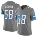 Elroe D.Lions #58 Penei Sewell Player Gray Vapor F.U.S.E. Limited Home Game Stitched Jerseys