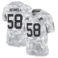 Elroe D.Lions #58 Penei Sewell Player Salute to Service Limited Arctic Camo Stitched Jerseys