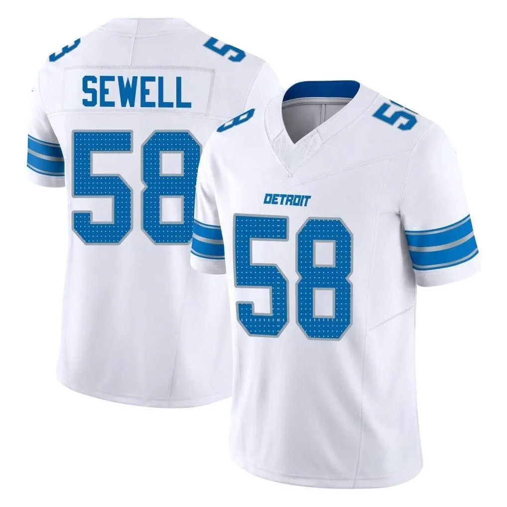 Elroe D.Lions #58 Penei Sewell Player White Limited Vapor F.U.S.E. Alternate Home Game Stitched Jerseys