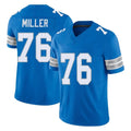 Elroe D.Lions #76 Blake Miller Player Blue Limited Vapor F.U.S.E. Alternate Home Game Stitched Jerseys