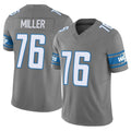 Elroe D.Lions #76 Blake Miller Player Gray Vapor F.U.S.E. Limited Home Game Stitched Jerseys