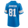 Elroe D.Lions #81 Calvin Johnson Blue Team Retired Game Stitched Jerseys