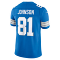 Elroe D.Lions #81 Calvin Johnson Blue Vapor F.U.S.E. Stitched Retired Limited Stitched Jerseys
