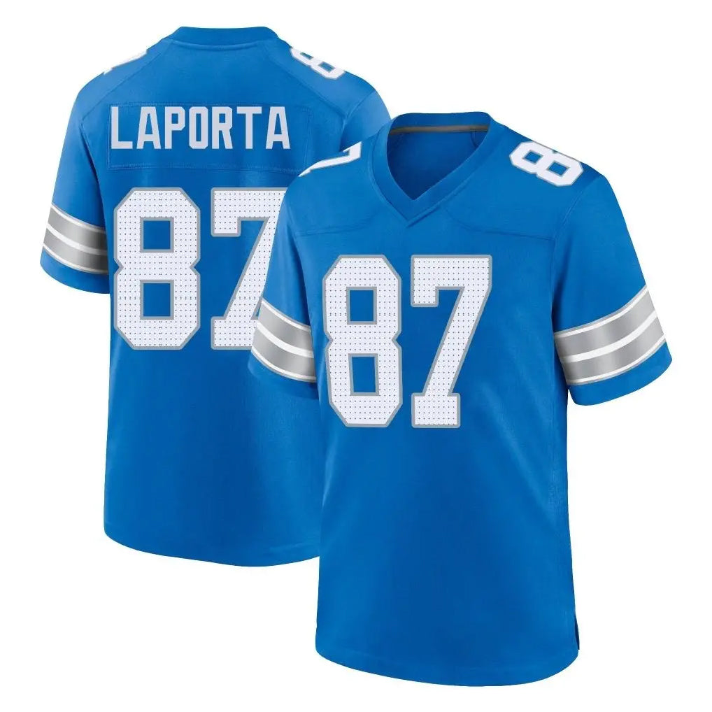 Elroe D.Lions #87 Sam LaPorta Player Blue Alternate Home Game Stitched Jerseys