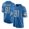 Elroe D.Lions #91 Tyleik Williams Player Blue Home Game Stitched Jerseys