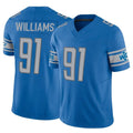 Elroe D.Lions #91 Tyleik Williams Player Blue Vapor F.U.S.E. Limited Home Game Stitched Jerseys