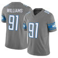 Elroe D.Lions #91 Tyleik Williams Player Gray Vapor F.U.S.E. Limited Home Game Stitched Jerseys