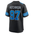 Elroe D.Lions #97 Aidan Hutchinson Player Black Home Game Stitched Jerseys