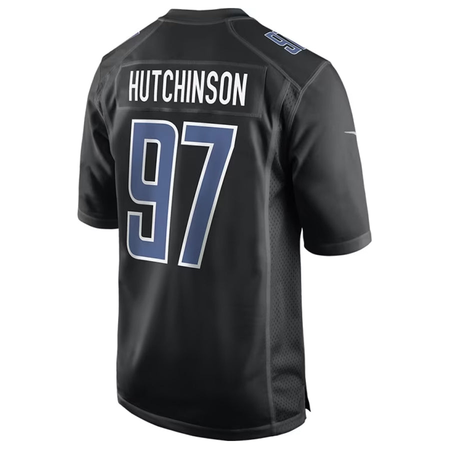 Elroe D.Lions #97 Aidan Hutchinson Player Black Limited Fashion Stitched Jerseys