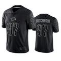 Elroe D.Lions #97 Aidan Hutchinson Player Black REFLECTIVE Limited Stitched Jerseys
