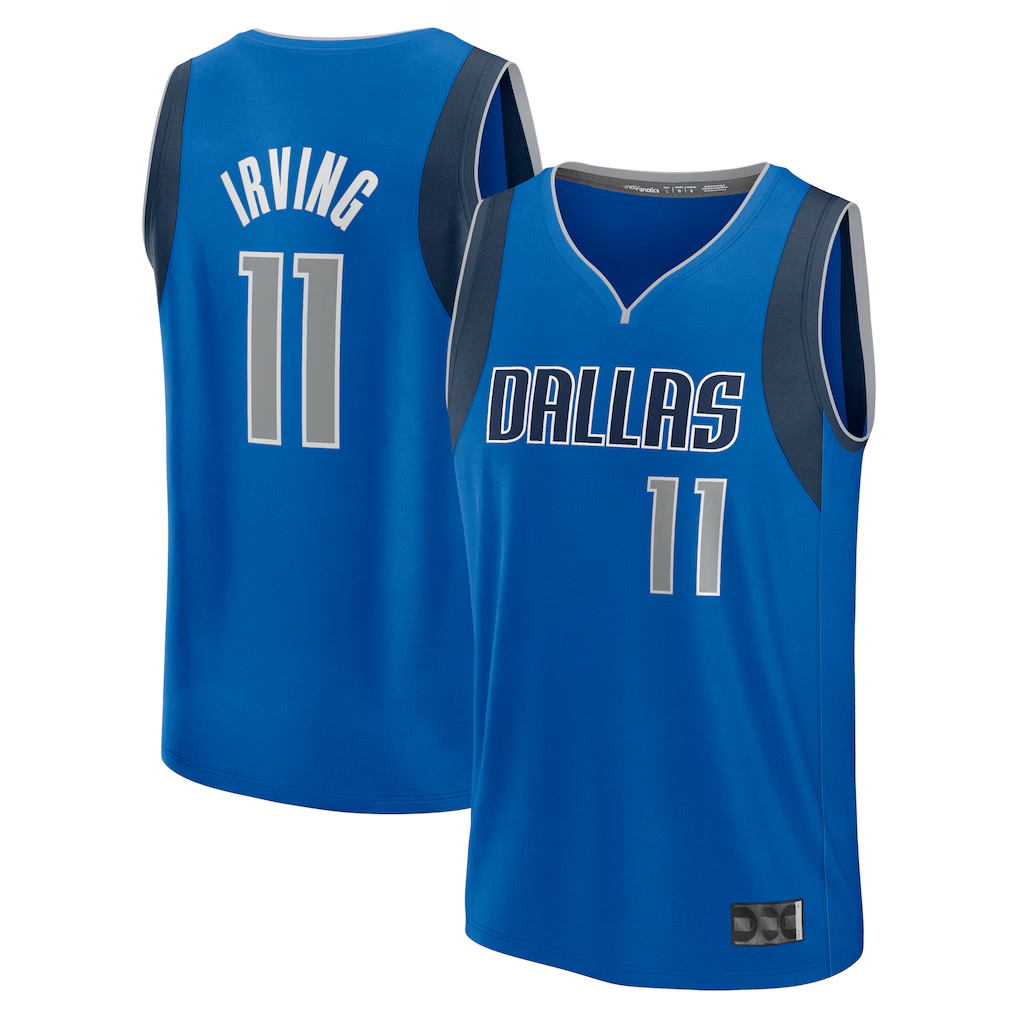 Elroe D.Mavericks #11 Kyrie Irving Blue Fast Break Replica Player Jerseys - Icon Edition