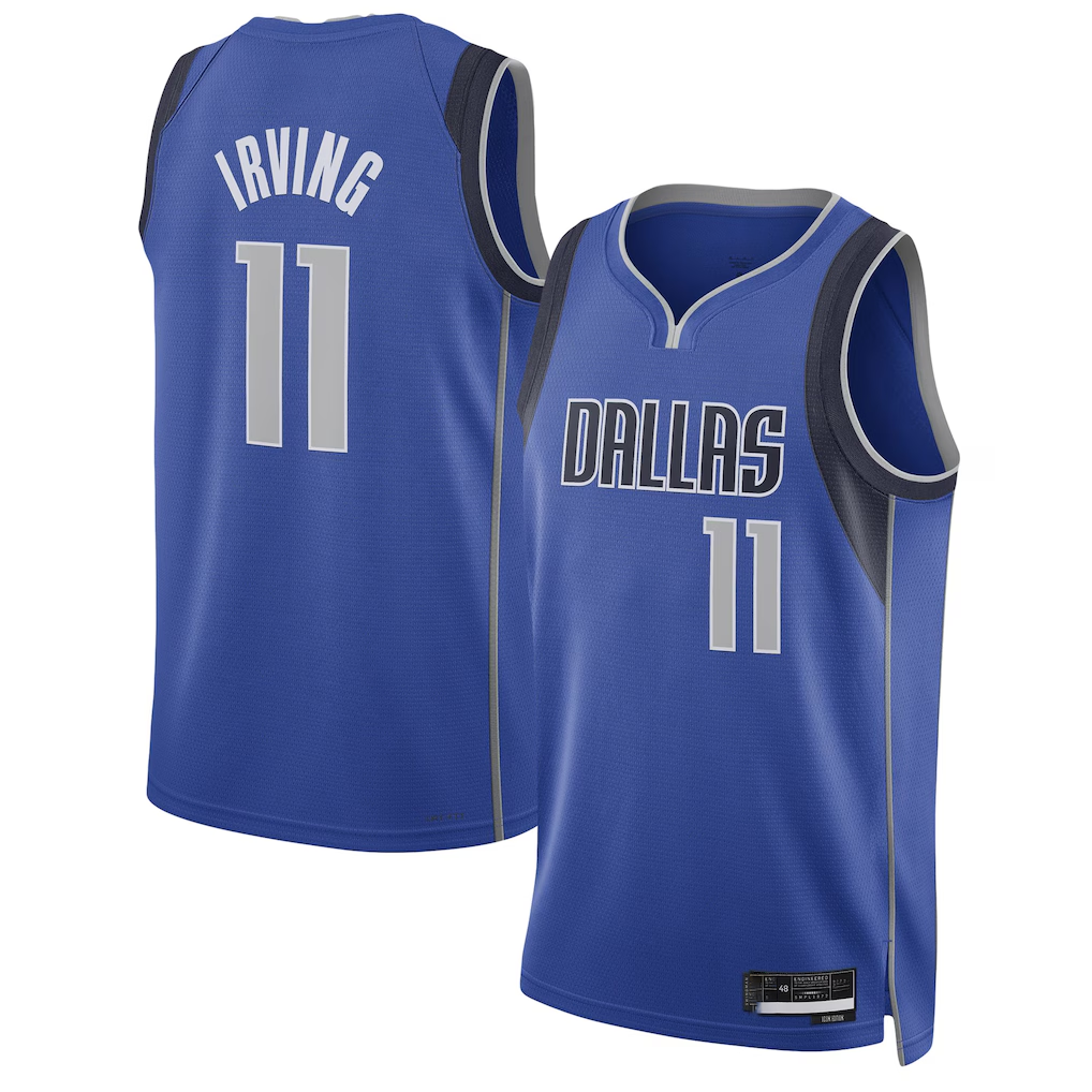 Elroe D.Mavericks #11 Kyrie Irving Blue Swingman Jerseys - Icon Edition