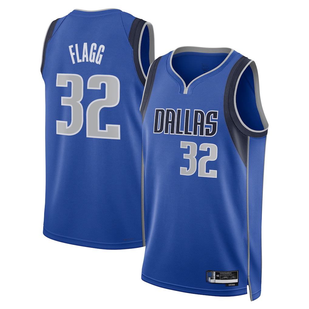 Elroe D.Mavericks #32 Cooper Flagg Blue 2025  Draft First Round Pick Swingman Jerseys - Icon Edition