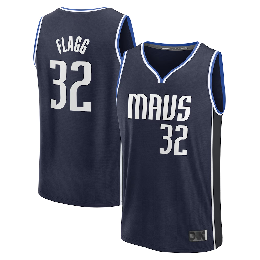 Elroe D.Mavericks #32 Cooper Flagg Navy 2025 Draft First Round Pick Fast Break Replica Jerseys - Statement Edition
