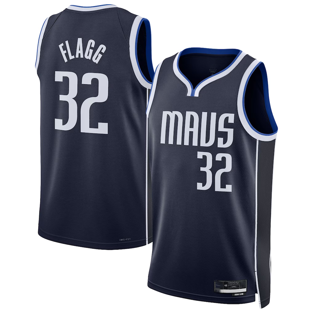 Elroe D.Mavericks #32 Cooper Flagg  Navy Swingman Jerseys - Statement Edition