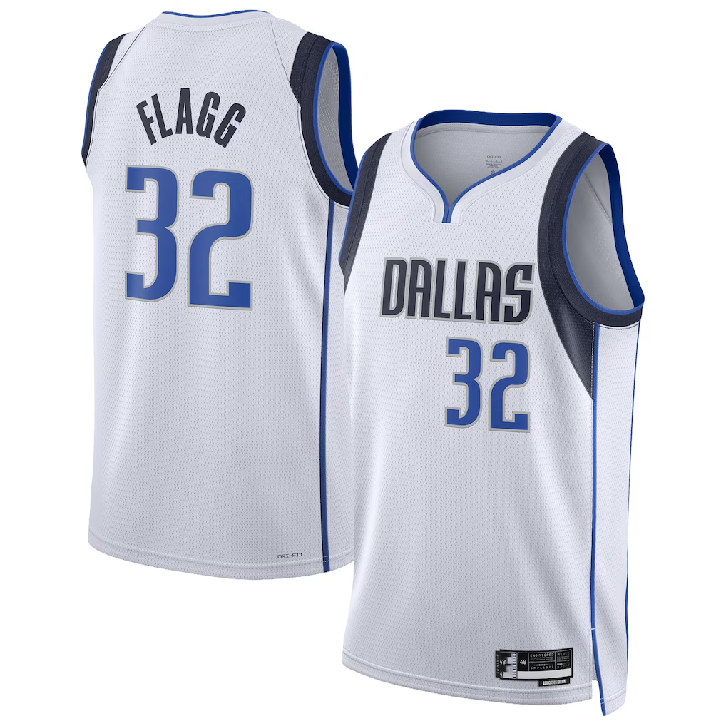 Elroe D.Mavericks #32 Cooper Flagg White Swingman Player Jerseys - Association Edition
