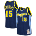 Elroe D.Nuggets #15 Carmelo Anthony Mitchell & Ness Navy Hardwood Classics Swingman Jerseys