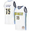 Elroe D.Nuggets #15 Nikola Jokic Mitchell & Ness White 2016-17 Throwback Swingman Jerseys