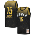 Elroe D.Nuggets #15 Nikola Jokic Rising Stars Challenge Mitchell & Ness Black Hardwood Classics Swingman Jerseys