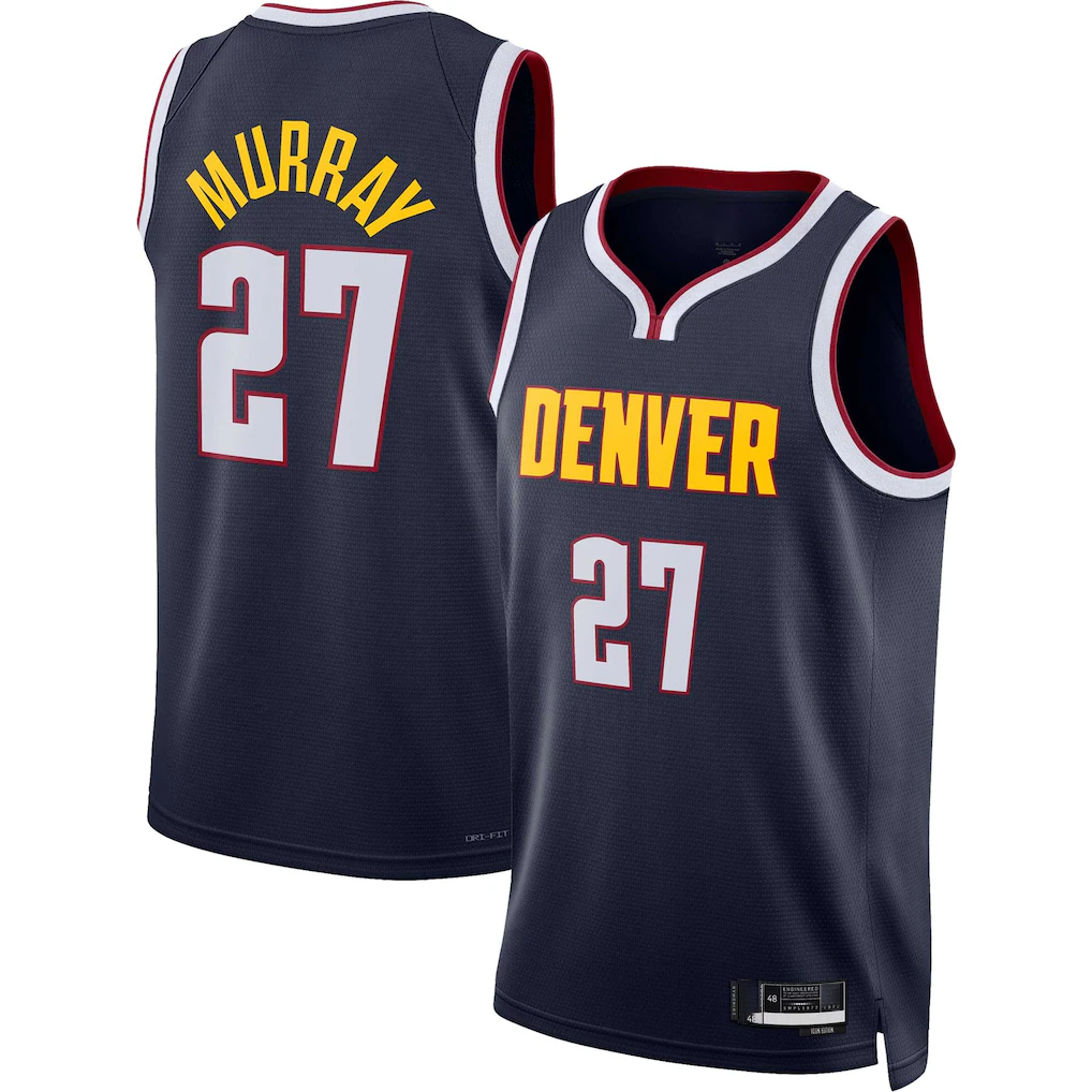 Elroe D.Nuggets #27 Jamal Murray Navy Swingman Jerseys - Icon Edition