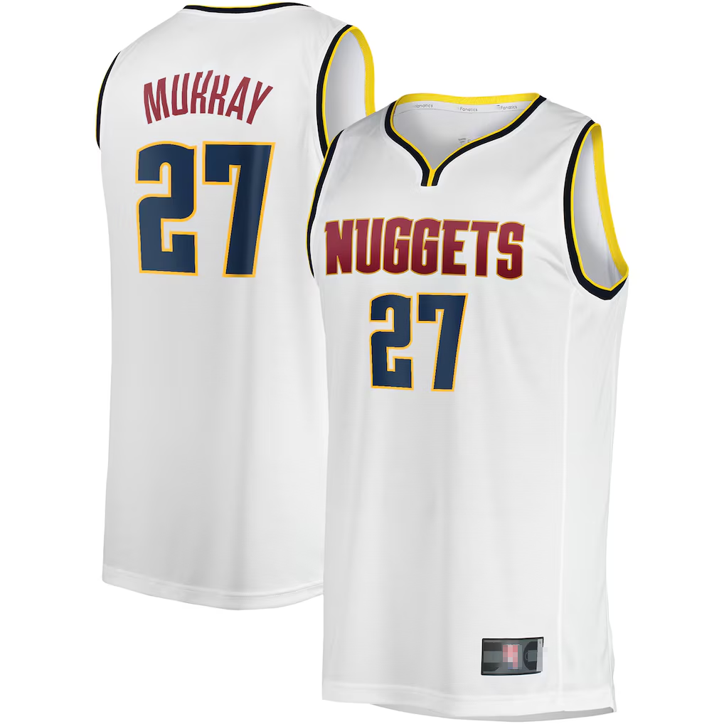 Elroe D.Nuggets #27 Jamal Murray  White Fast Break Player Jerseys - Association Edition
