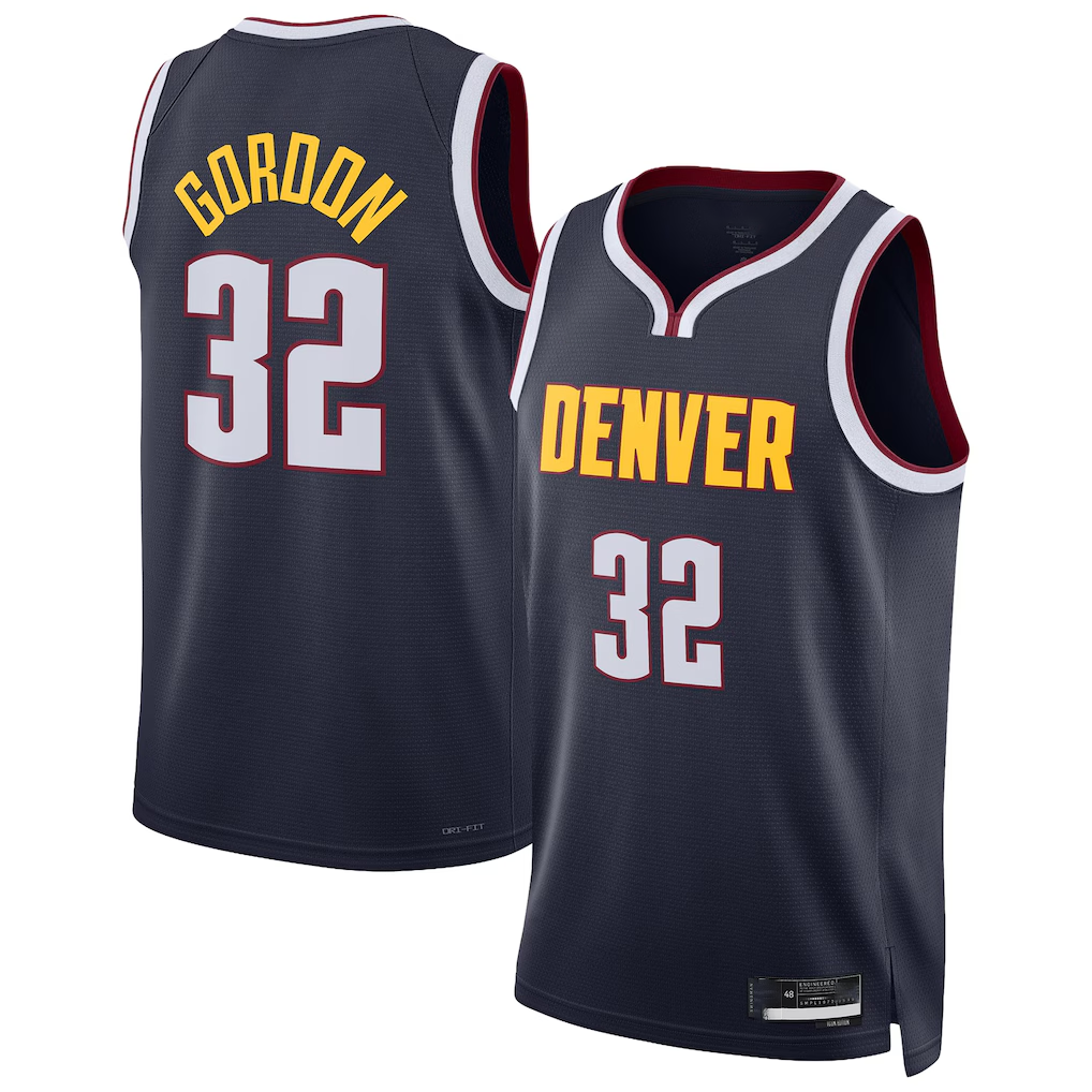 Elroe D.Nuggets #32 Aaron Gordon Navy Swingman Jerseys - Icon Edition