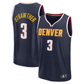 Elroe D.Nuggets #3 Julian Strawther Navy Fast Break Replica Player Jerseys - Icon Edition