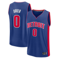 Elroe D.Pistons #0 Jalen Duren  Blue Fast Break Replica Jerseys - Icon Edition