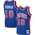 Elroe D.Pistons #10 Dennis Rodman Mitchell & Ness Royal 198889 Hardwood Classics Swingman Jerseys