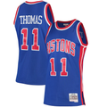 Elroe D.Pistons #11 Isiah Thomas Mitchell & Ness Blue 198889 Hardwood Classics Swingman Jerseys