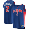 Elroe D.Pistons #2 Cade Cunningham  Blue 2021 Draft First Round Pick Fast Break Replica Jerseys - Icon Edition