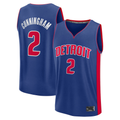 Elroe D.Pistons #2 Cade Cunningham  Blue Fast Break Replica Player Jerseys - Icon Edition
