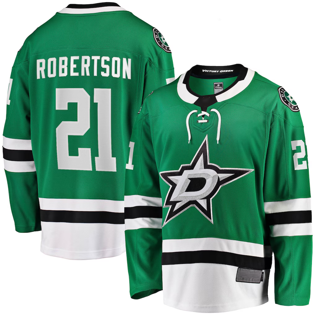 Elroe D.Stars #21 Jason Robertson Kelly Green Home Breakaway Replica Jerseys