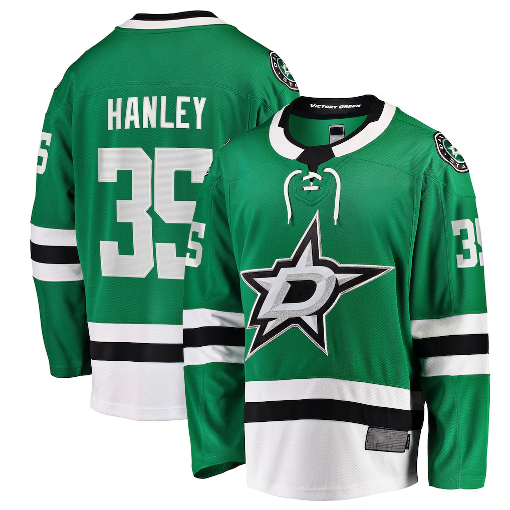 Elroe D.Stars #35 Joel Hanley Kelly Green Breakaway Player Jerseys