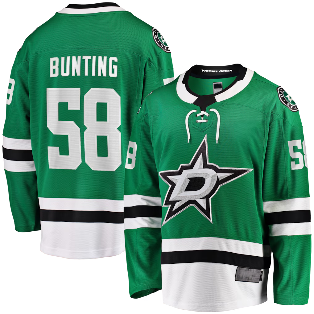 Elroe D.Stars #58 Michael Bunting Kelly Green Home Breakaway Jerseys