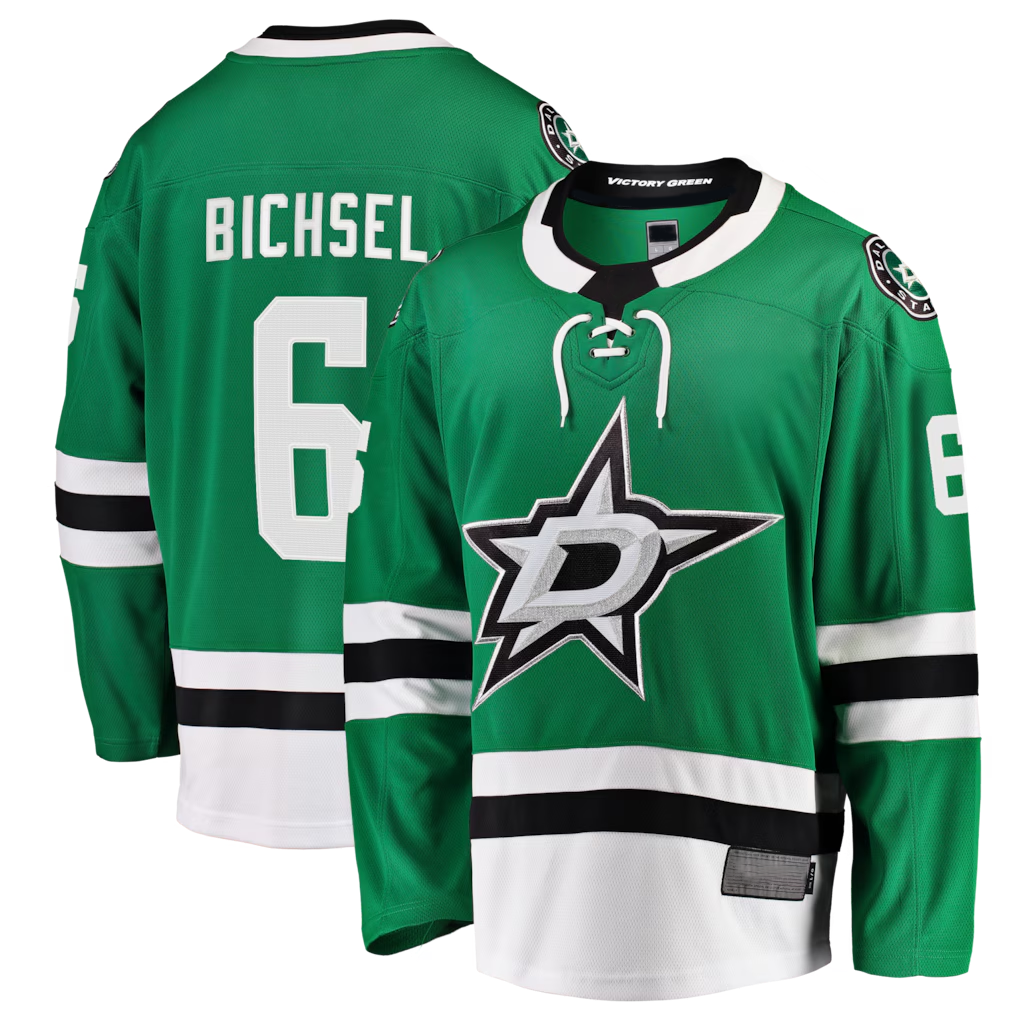 Elroe D.Stars #6 Lian Bichsel Kelly Green Home Breakaway Jerseys