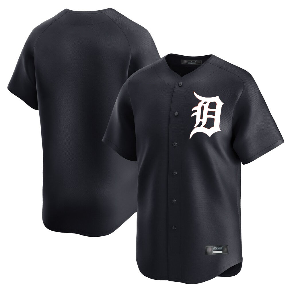 Elroe D.Tigers Navy Limited Home Game Blank Player Stitched Jerseys