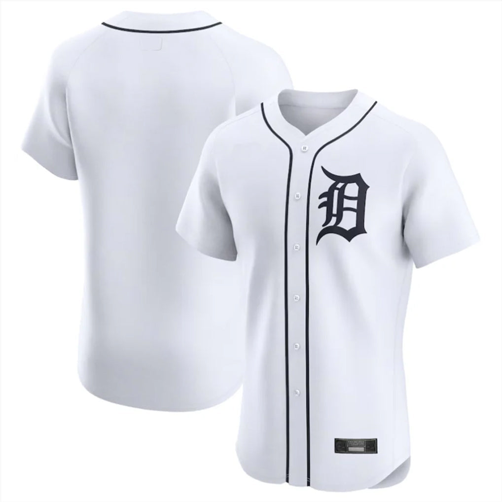 Elroe D.Tigers White Limited Elite Home Blank Player Stitched Jerseys